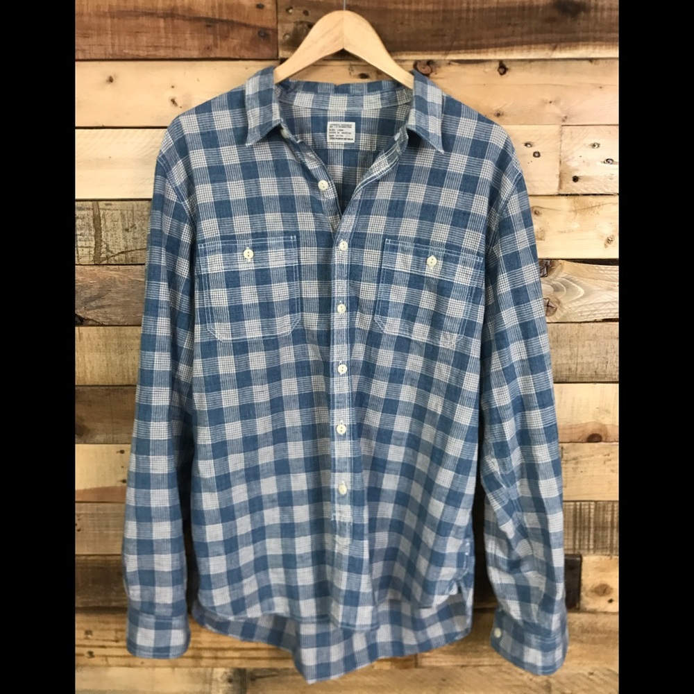 J Crew Blue Flannel Shirt